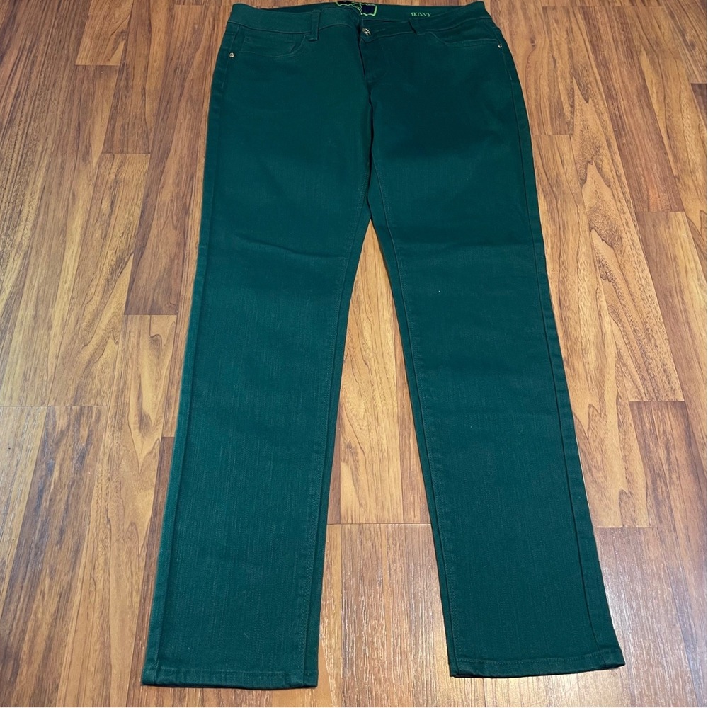 C. Wonder Skinny Pants Womens 32 Forest Green Cotton Stretch Mid Rise Trousers